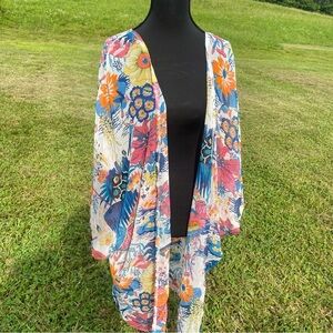 Beach caftan kimono swimsuit coverup 45” long